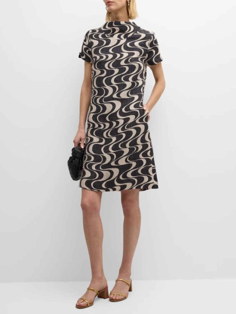 Frances Valentine Becca Shift Dress S Linen Lined Pockets NWT - Picture 1 of 11